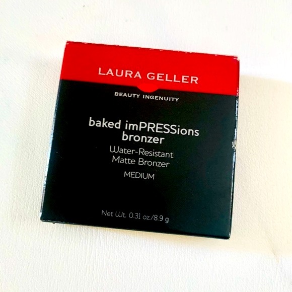 NIB Laura Gellar Baked Impressions Water Resistant Matte Bronzer - Medium - Picture 3 of 11